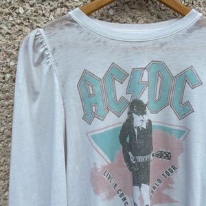 AC/DC Graphic Tee with a Puffy Long Sleeve